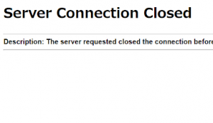 Server Connection Closed(ヤフーニュース記事を開こうとしたとき)